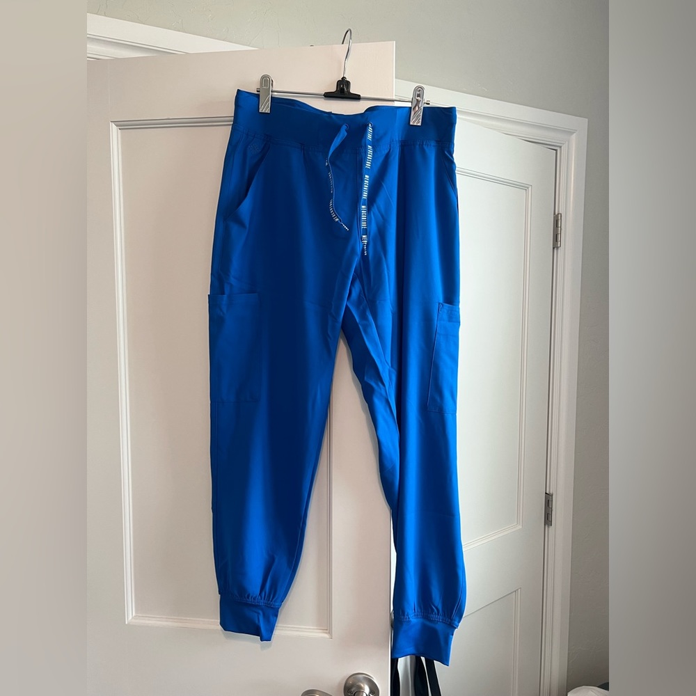Womens royal blue scrub joggers